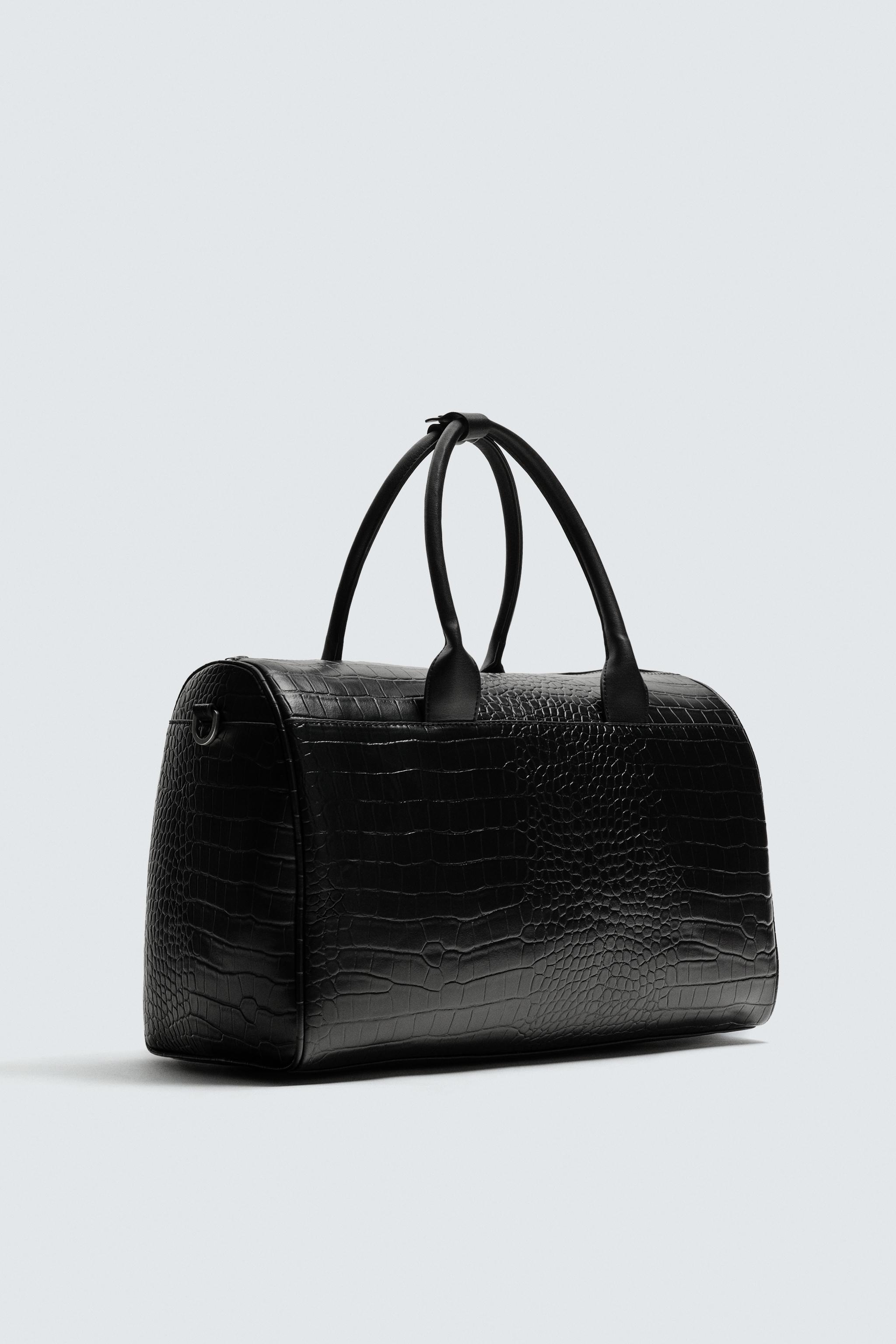 CROCODILE EMBOSSED TRAVEL BAG